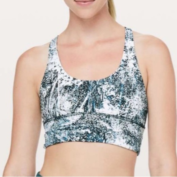 Lululemon 6 Free To Be Moved Bra Wildwood White Multi Green Jasper Stylish Bra - Picture 1 of 12